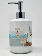 Load image into Gallery viewer, Soft Coated Wheaten Terrier Ceramic Soap Dispenser