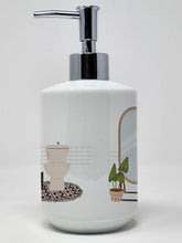 Load image into Gallery viewer, Greater Swiss Mountain Dog in Bathtub Ceramic Soap Dispenser