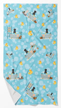 Load image into Gallery viewer, Giant Schnauzer in Bathtub Bath Towel Large