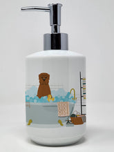 Load image into Gallery viewer, Dogue de Bourdeaux in Bathtub Ceramic Soap Dispenser