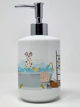 Load image into Gallery viewer, Dalmatian in Bathtub Ceramic Soap Dispenser