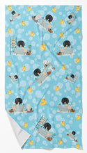 Load image into Gallery viewer, Black Pekingese in Bathtub Bath Towel Large