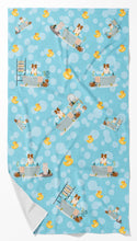 Load image into Gallery viewer, Red White Border Collie in Bathtub Bath Towel Large