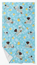 Load image into Gallery viewer, Chocolate Wire Haired Dachshund in Bathtub Bath Towel Large