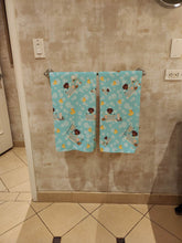 Load image into Gallery viewer, Chocolate Dachshund in Bathtub Bath Towel Large