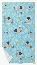 Load image into Gallery viewer, Chocolate Dachshund in Bathtub Bath Towel Large