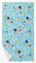 Load image into Gallery viewer, Black Chow Chow in Bathtub Bath Towel Large