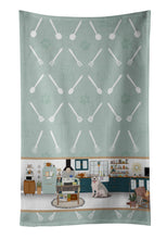 Load image into Gallery viewer, Blue Brindle Pit Bull Terrier in the Kitchen Kitchen Towel