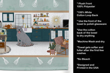 Load image into Gallery viewer, Blue Pit Bull Terrier in the Kitchen Kitchen Towel