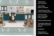 Load image into Gallery viewer, Bernese Mountain Dog in the Kitchen Kitchen Towel