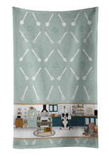 Load image into Gallery viewer, Black and White Border Collie in the Kitchen Kitchen Towel