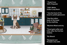 Load image into Gallery viewer, Brindle Boston Terrier in the Kitchen Kitchen Towel