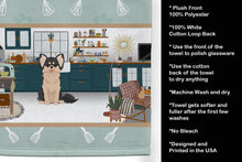 Load image into Gallery viewer, Longhaired Black and White Chihuahua in the Kitchen Kitchen Towel