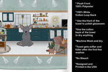 Load image into Gallery viewer, Blue Chihuahua in the Kitchen Kitchen Towel
