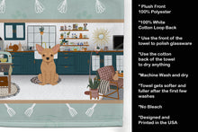 Load image into Gallery viewer, Gold Chihuahua in the Kitchen Kitchen Towel