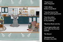 Load image into Gallery viewer, Silver Chihuahua in the Kitchen Kitchen Towel