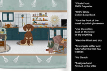 Load image into Gallery viewer, Chocolate and Cream Dachshund in the Kitchen Kitchen Towel
