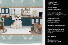 Load image into Gallery viewer, Piebald English Bulldog in the Kitchen Kitchen Towel