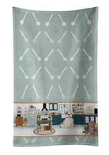 Load image into Gallery viewer, Piebald English Bulldog in the Kitchen Kitchen Towel