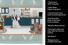 Load image into Gallery viewer, Black and White French Bulldog in the Kitchen Kitchen Towel