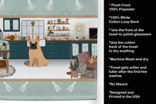 Load image into Gallery viewer, Fawn French Bulldog in the Kitchen Kitchen Towel