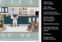 Load image into Gallery viewer, Black White Smooth Jack Russell Terrier in the Kitchen Kitchen Towel