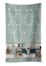 Load image into Gallery viewer, Black White Smooth Jack Russell Terrier in the Kitchen Kitchen Towel