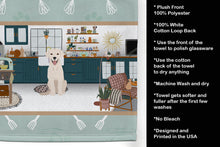 Load image into Gallery viewer, White Cream Labrador Retriever in the Kitchen Kitchen Towel
