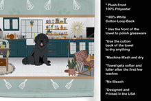 Load image into Gallery viewer, Black Newfoundland in the Kitchen Kitchen Towel