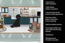 Load image into Gallery viewer, Standard Black Poodle in the Kitchen Kitchen Towel