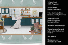 Load image into Gallery viewer, Standard White Poodle in the Kitchen Kitchen Towel