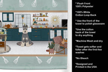 Load image into Gallery viewer, Salt Pepper Schnauzer in the Kitchen Kitchen Towel