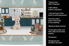 Load image into Gallery viewer, Wheaten Scottish Terrier in the Kitchen Kitchen Towel