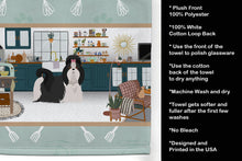 Load image into Gallery viewer, Black and White Shih Tzu in the Kitchen Kitchen Towel