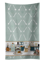 Load image into Gallery viewer, Gold and White Shih Tzu in the Kitchen Kitchen Towel
