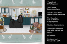 Load image into Gallery viewer, Black Shih Tzu in the Kitchen Kitchen Towel