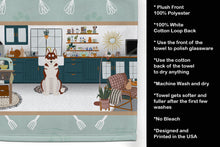 Load image into Gallery viewer, Red Siberian Husky in the Kitchen Kitchen Towel