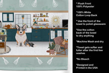 Load image into Gallery viewer, Blue Merle Cardigan Corgi in the Kitchen Kitchen Towel