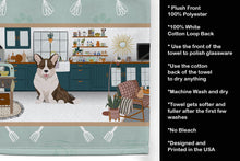 Load image into Gallery viewer, Brindle Cardigan Corgi in the Kitchen Kitchen Towel