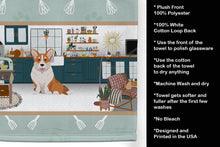 Load image into Gallery viewer, Red Cardigan Corgi in the Kitchen Kitchen Towel