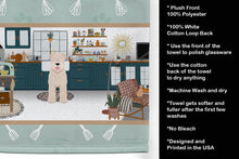 Load image into Gallery viewer, Soft Coated Wheaten Terrier in the Kitchen Kitchen Towel