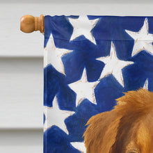 Load image into Gallery viewer, Red Australian Shepherd American Flag House Flag