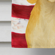 Load image into Gallery viewer, Lemon and White Beagle American Flag House Flag