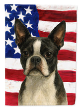 Load image into Gallery viewer, Boston Terrier American Flag Garden Flag