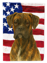 Load image into Gallery viewer, Brindle Boxer American Flag Garden Flag