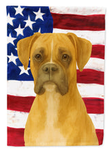 Load image into Gallery viewer, Fawn Boxer American Flag House Flag