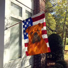 Load image into Gallery viewer, Red English Bulldog American Flag House Flag