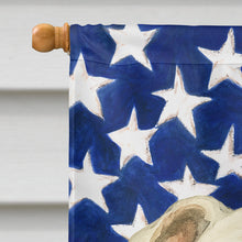 Load image into Gallery viewer, White English Bulldog American Flag House Flag