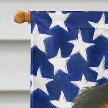 Load image into Gallery viewer, Black and Tan Cavalier Spaniel American Flag House Flag