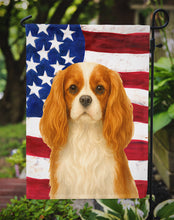 Load image into Gallery viewer, Blenheim Cavalier Spaniel American Flag Garden Flag